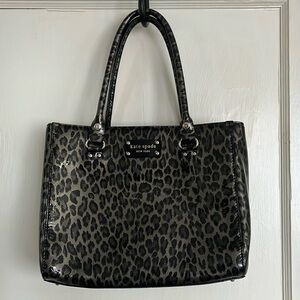 Kate Spade Grey Leopard Bag